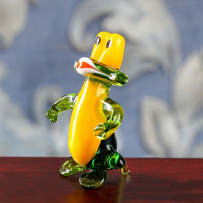 Сувенир из стекла миди "Лягушонок", 3 х 4 х 6 см