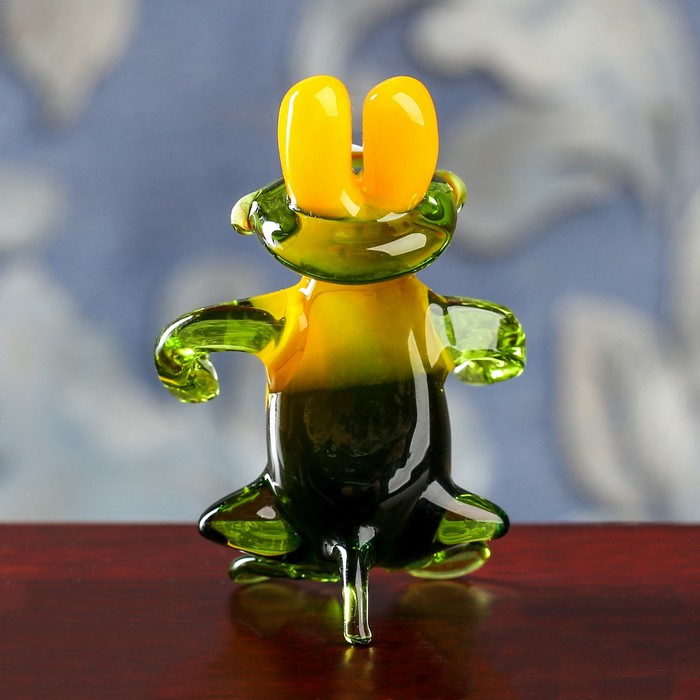 Сувенир из стекла миди "Лягушонок", 3 х 4 х 6 см