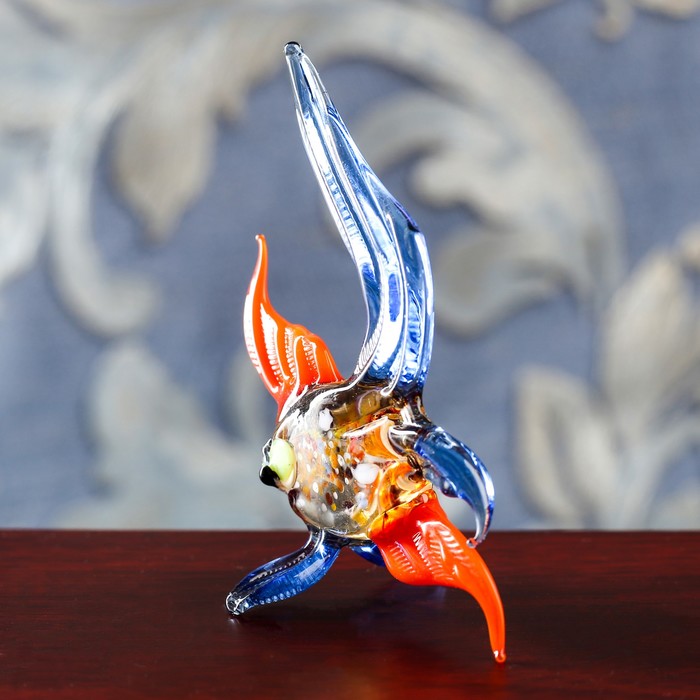 Сувенир из стекла миди "Рыбка", 7 х 2,5 х 7 см