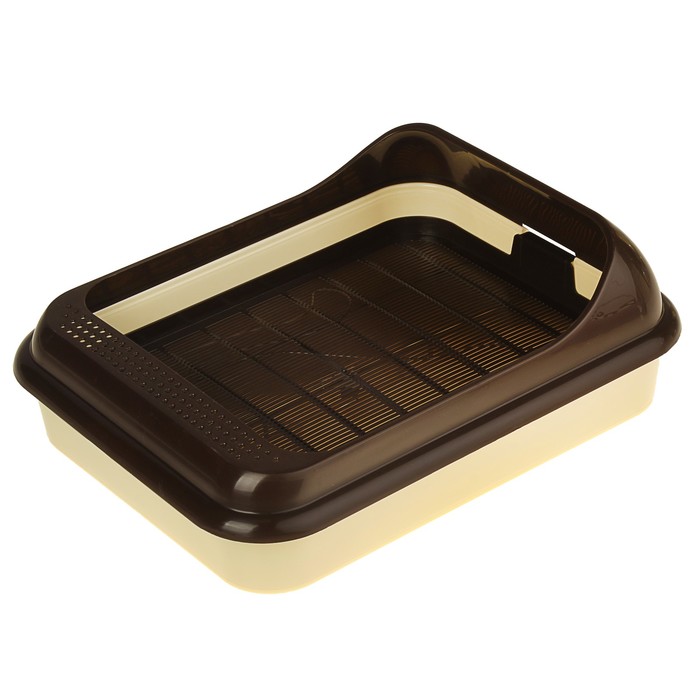 Туалет "Верный Друг" для кошек, с решёткой, 45 х 36 х 15 см