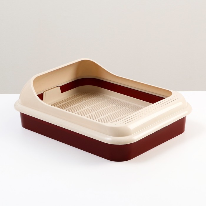 Туалет "Верный Друг" для кошек, с решёткой, 45 х 36 х 15 см