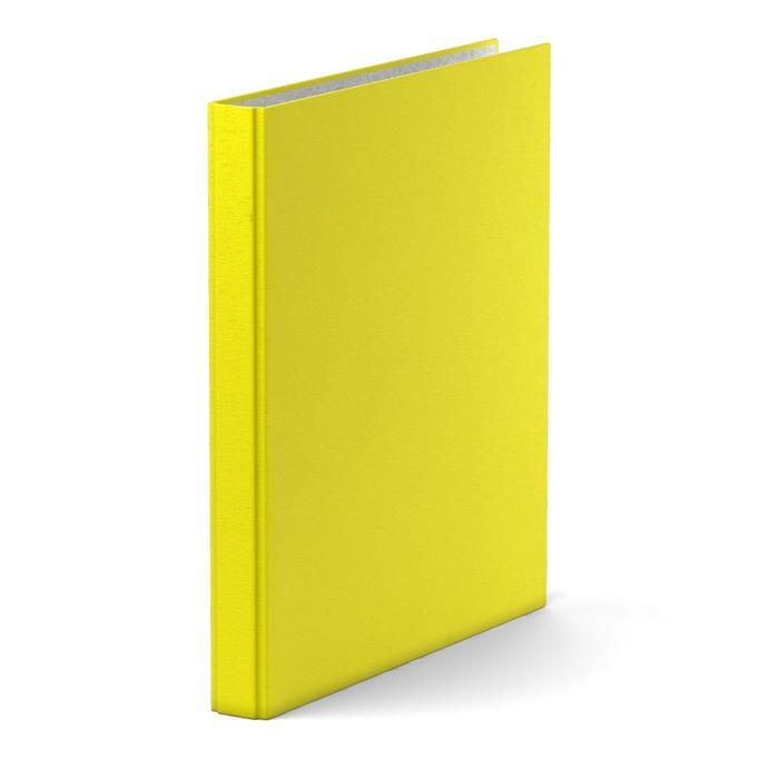 Папка на 2 кольцах А4, корешок 35 мм, ErichKrause Neon, ламинированный картон 1,75 мм, жёлтая, до 250 листов
