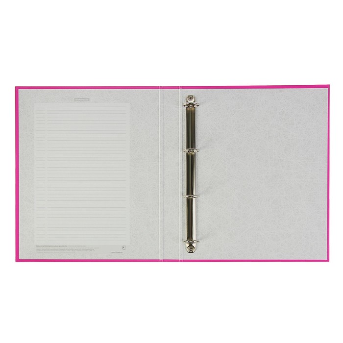 Папка на 4 кольцах А4, ErichKrause Neon, 35 мм, 1750 мкм, неон розовая