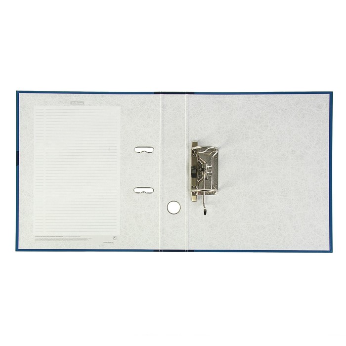 Папка-регистратор А4, 50мм WORK INSIDE, собранный, синий, глянцевая ламинация, картон 2мм, вместимость 350 листов