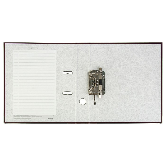 Папка-регистратор А4, 50мм "Бизнес", разборный, бордовый, пластиковый карман, металлический кант, картон 2мм, вместимость 350 листов