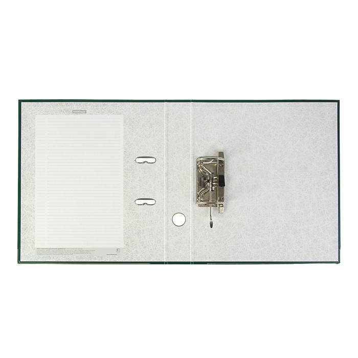 Папка-регистратор А4, 50мм "Бизнес", разборный, зеленый, пластиковый карман, металлический кант, картон 2мм, вместимость 350 листов