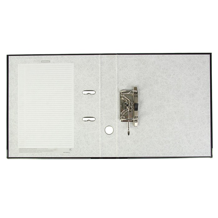 Папка-регистратор А4, 50мм "Бизнес", разборный, черный, пластиковый карман, металлический кант, картон 2мм, вместимость 350 листов