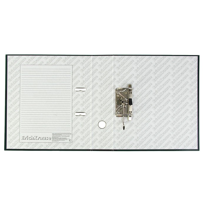 Папка-регистратор А4, 70мм WORK INSIDE, собранный, зелёный, глянцевая ламинация, картон 2мм, вместимость 450 листов