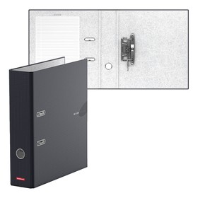 Папка-регистратор А4, Erich Krause, Work Inside, 70 мм, ламинированный картон, собранная, чёрная