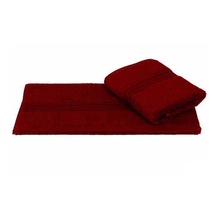 Махровое полотенце "RAINBOW", размер 50х90 см, цвет бордовый
