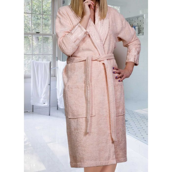 Махровый халат "ELIZA", размер S, цвет персиковый