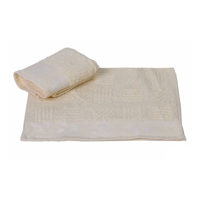Махровое полотенце "MEYVE BAHCESI", размер 30х50 см, цвет кремовый