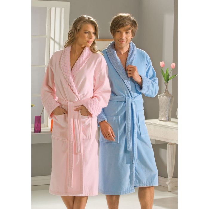 Махровый халат "ANGORA", размер S, розовый