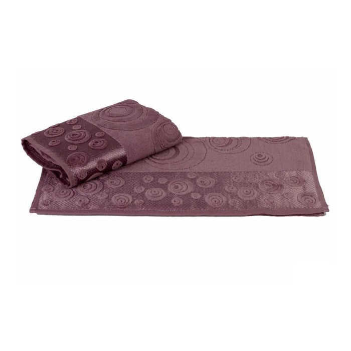 Махровое полотенце "FERAYE", размер 50х90 см, цвет тёмно-фиолетовый
