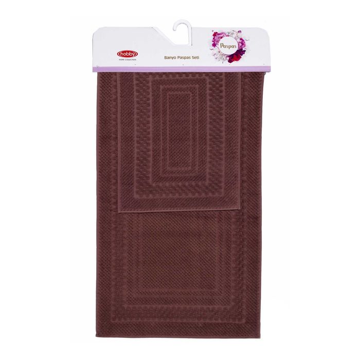 Коврики для ванной "CHEQUERS", 40х60, 60х100, цвет коричневый