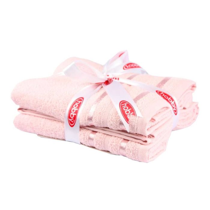 Махровое полотенце "NISA", размер 100х150 см, цвет пудра