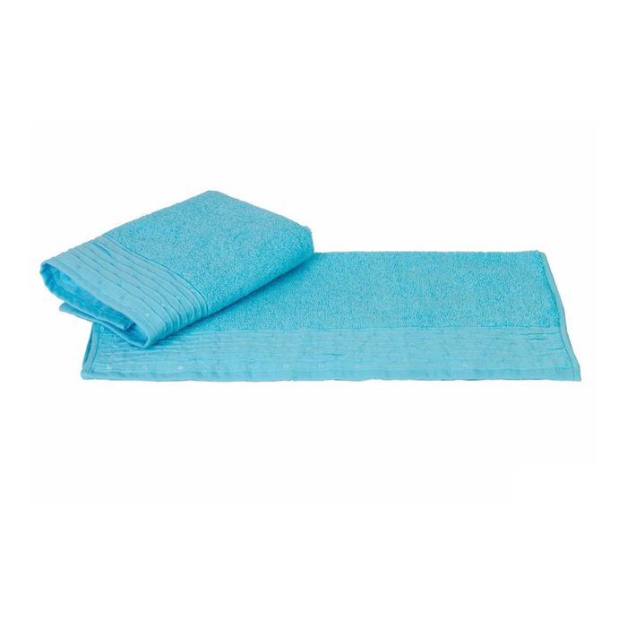 Махровое полотенце "GOFRE", размер 50х90 см, цвет аква