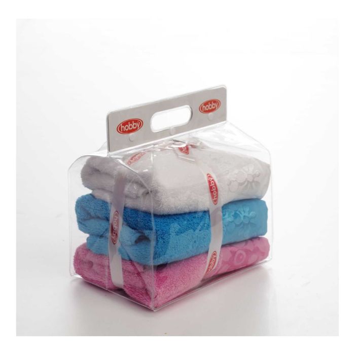 Махровые полотенца в сумке "DORA", размер 50х90 см (3 шт.)