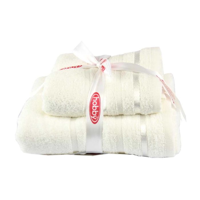 Набор полотенцец "NISA", размер 50x90, 70x140 см, цвет молочный