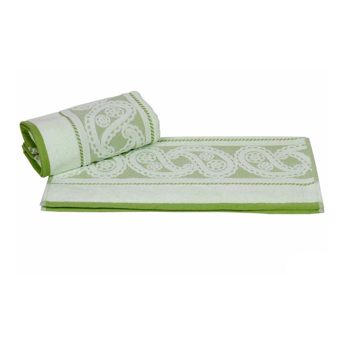 Махровое полотенце "HURREM", размер 50х90 см, цвет зелёный