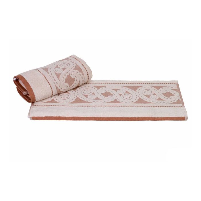 Махровое полотенце "HURREM", размер 50х90 см, цвет кремовый