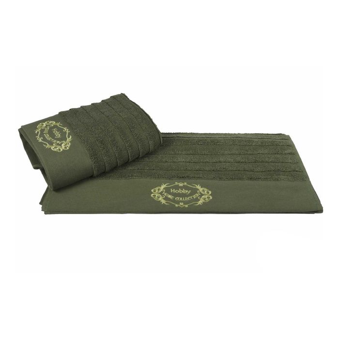 Махровое полотенце "ZAFIRA", размер 50х90 см, цвет оливковый