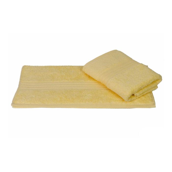 Махровое полотенце "RAINBOW", размер 70х140 см, цвет светло-жёлтый