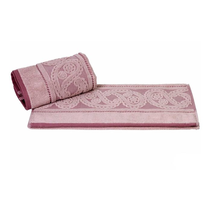 Махровое полотенце "HURREM", размер 70х140 см, цвет розовый