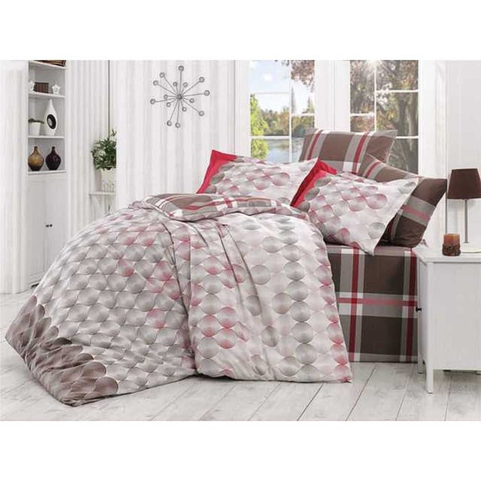 КПБ "BELEN" 2 сп., размер 180х220, 220х240, 50х70, 70х70 по 2 шт., цвет коричневый, поплин