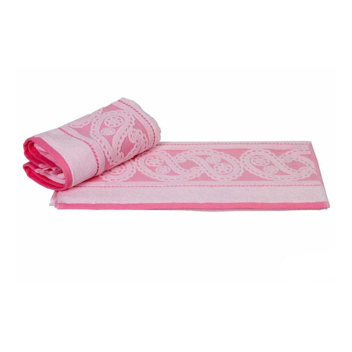 Махровое полотенце "HURREM", размер 70х140 см, цвет светло-розовый