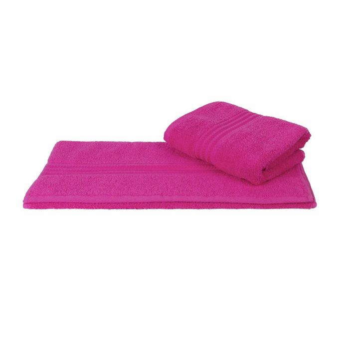 Махровое полотенце "RAINBOW", размер 70х140 см, цвет тёмно-розовый