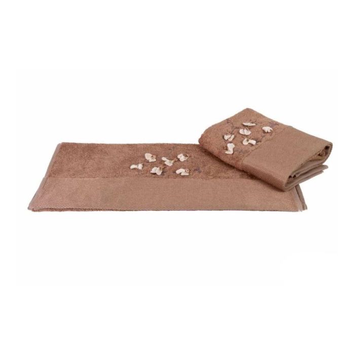Махровое полотенце "BEYRA", размер 50х90 см, цвет коричневый