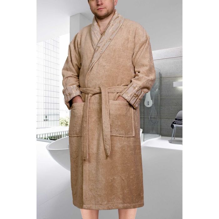 Махровый халат "ELIZA", размер XL, цвет бежевый