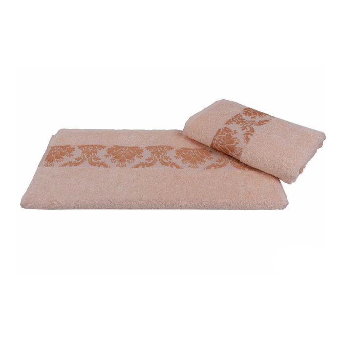 Махровое полотенце "RUZANNA", размер 50х90 см, цвет персиковый