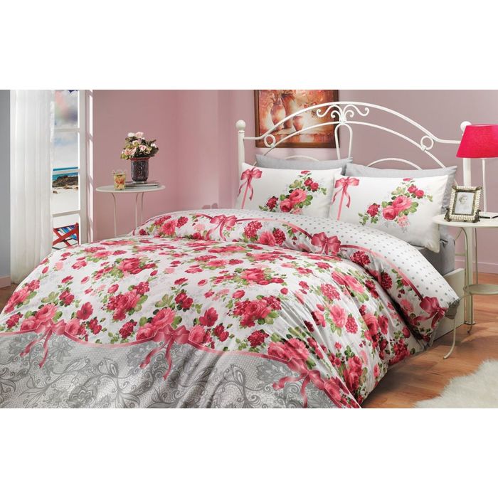 КПБ "FELICITA" 2 сп., размер 180х220, 220х240, 50х70, 70х70 по 2 шт., цвет красный, ранфорс 264413