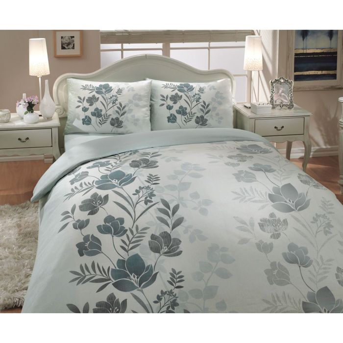 КПБ "FLORE" 2 сп., размер 180х220, 220х240, 50х70, 70х70 по 2 шт., цвет зелёный, ранфорс