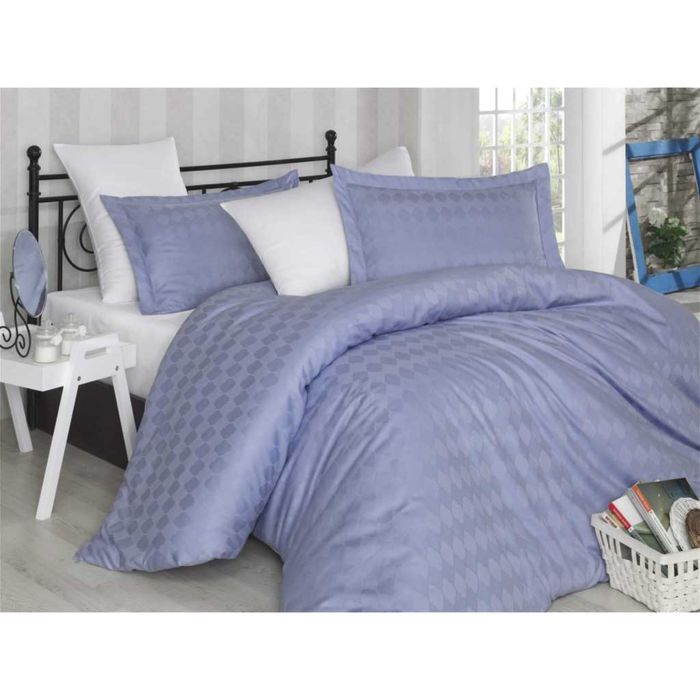 КПБ "BULUT" 1,5 сп., размер 160х220, 160х240, 50х70, 70х70 по 1 шт., цвет лилово-белый, сатин 2644