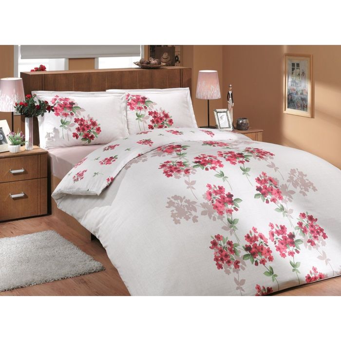 КПБ "VIYELLA" 2 сп., размер 180х220, 220х240, 50х70, 70х70 по 2 шт., цвет красный, ранфорс