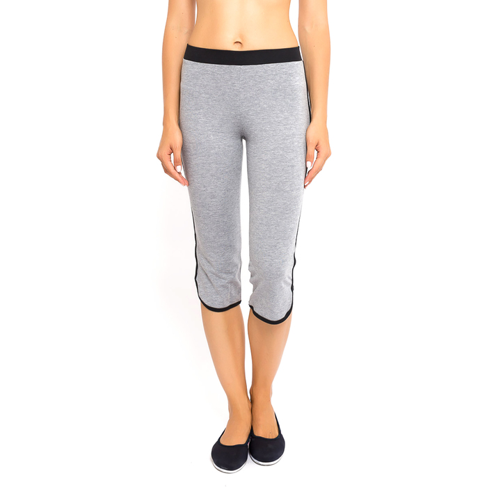 Бриджи женские 2236-16 (322205) цвет серый меланж, р. 44 (S), рост 164-170