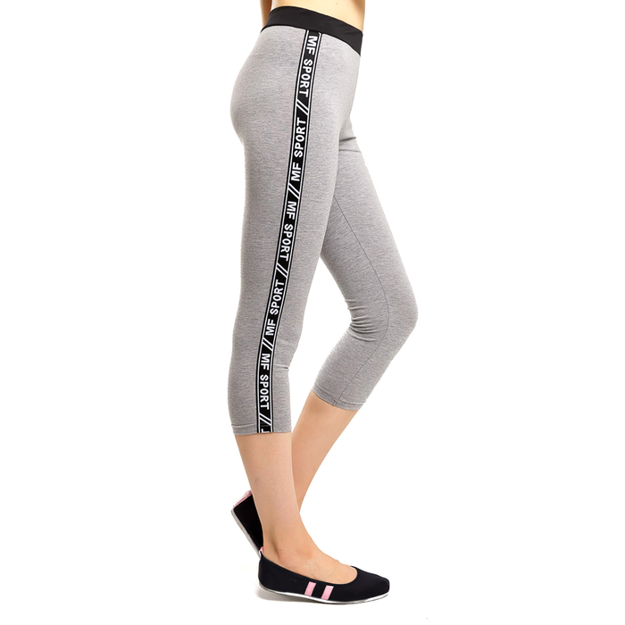 Бриджи женские 2234-16 (322235) цвет серый меланж, р. 42 (XS), рост 164-170