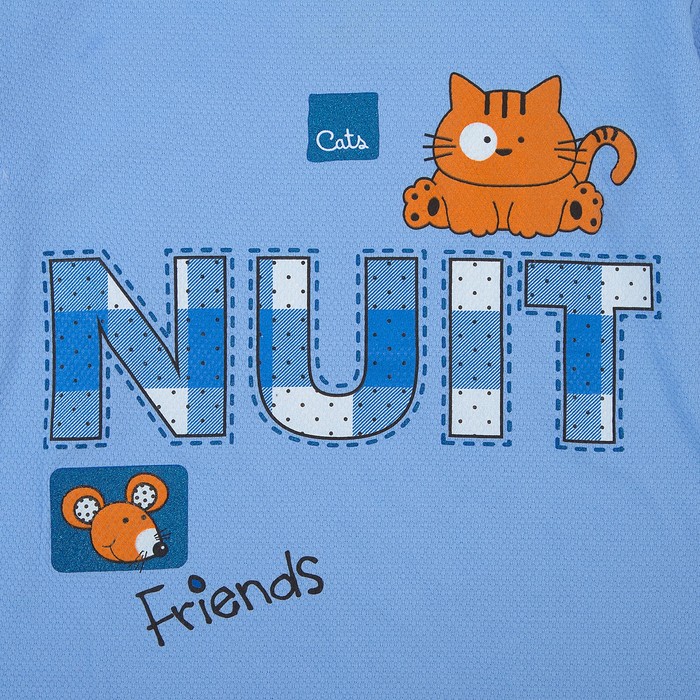 Пижама женская (джемпер, брюки) Кошки-мышки цвет синий, р-р 44