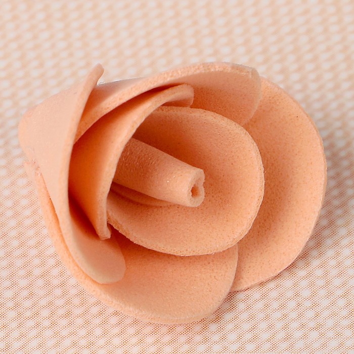 Цветок свадебный из фоамирана ручная работа маленькие D-2 см 10 шт, цвет персиковый