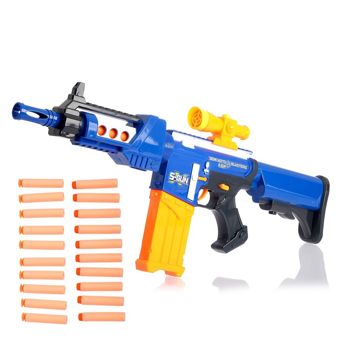 Автомат "Штурм", стреляет мягкими пулями, работает от батареек