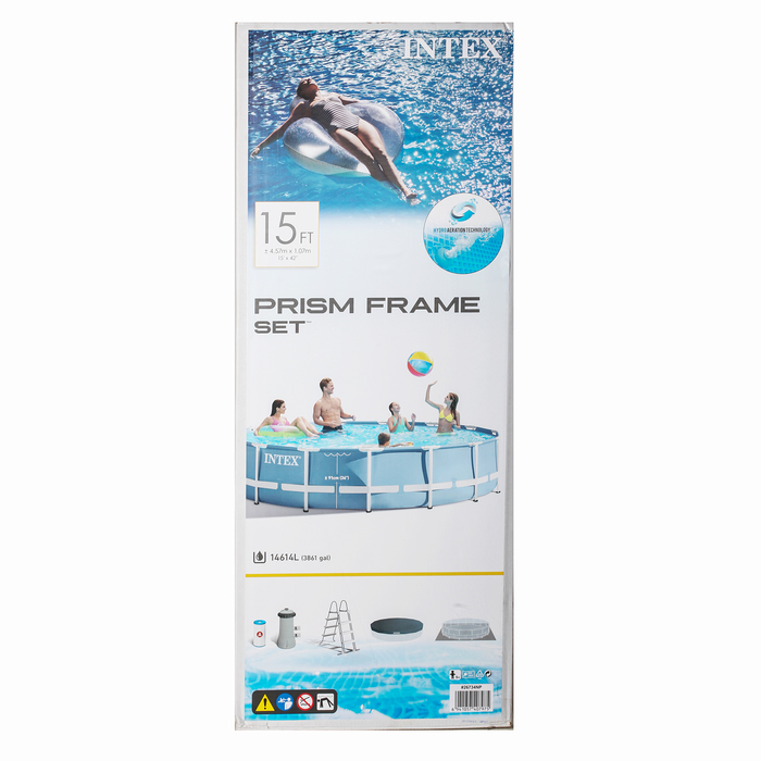 Бассейн каркасн.Prism Frame Set,круглый 457х107см, фильтр насос,лес-ца,тент,под-ка 26734 INTEX
