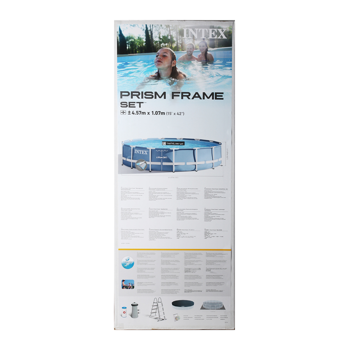 Бассейн каркасн.Prism Frame Set,круглый 457х107см, фильтр насос,лес-ца,тент,под-ка 26734 INTEX