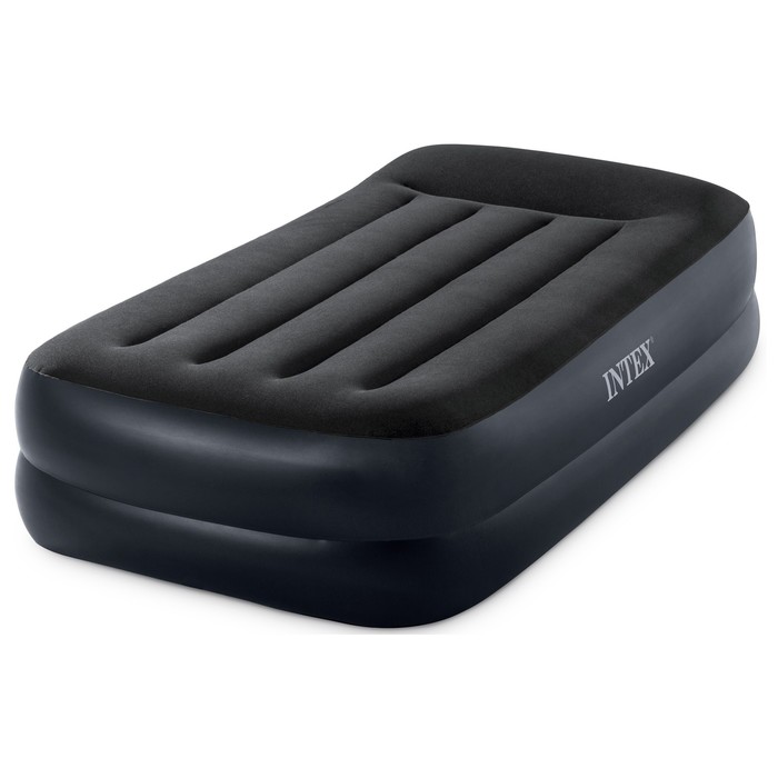 Кровать надувная Twin, с подголовником, 99x191x42 см 64122 INTEX