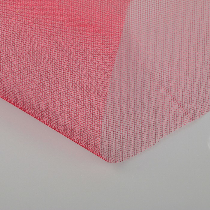 Фатин для свадебного декора, размер 1 м*1м  в упаковке, цвет красный