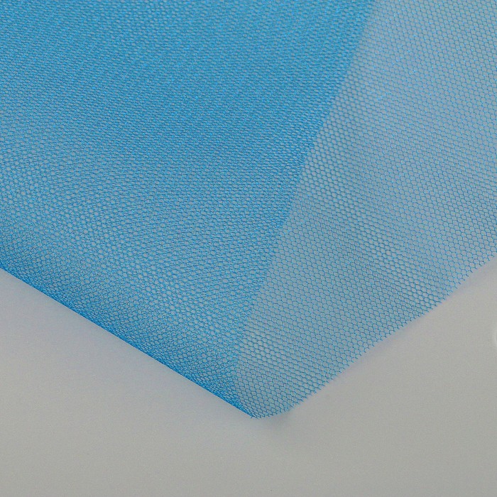 Фатин для свадебного декора, размер 1 м*1м  в упаковке, цвет синий