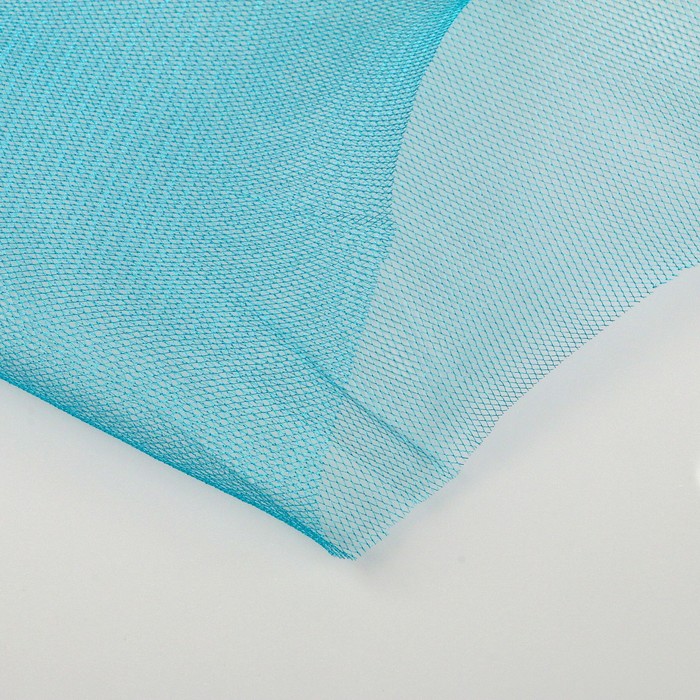 Фатин для свадебного декора, размер 1 м*1м  в упаковке, цвет темно-бирюзовый