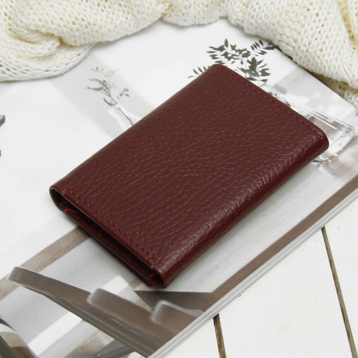 Кошелёк женский, отдел для кредиток и монет, цвет бордовый флотер